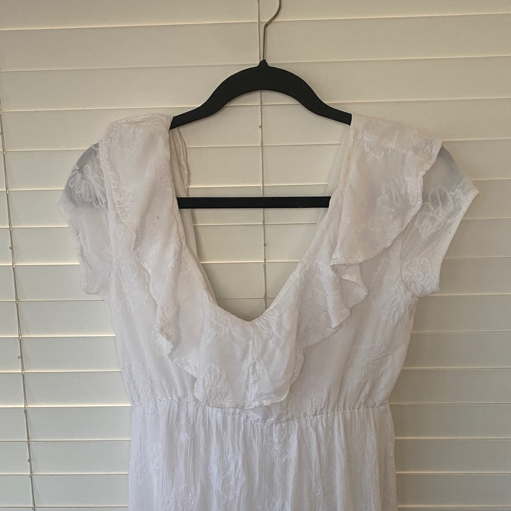 Amuse Society White Ruffled Maxi Dress - Picture 3 of 12